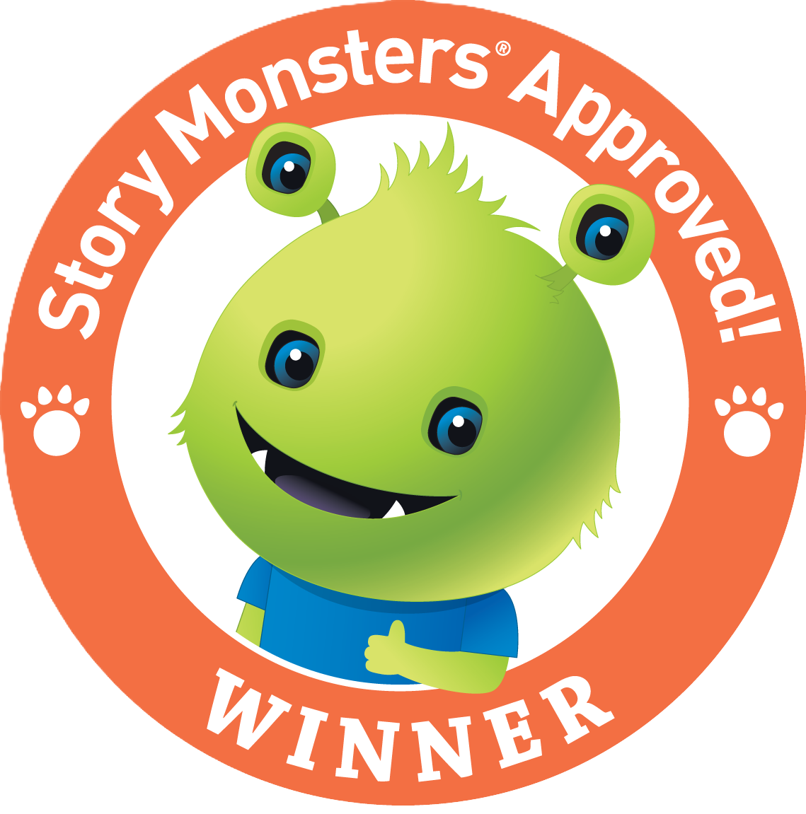 Story Monsters 2024 Award for "Alex, the Awesome and Artsy Allosaurus"
